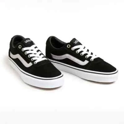 Vans Ward Canvas Black White Classic Women Casual Lifestyle Shoes Size 11 NEW - Image 1 of 4
