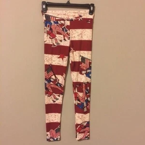 LuLaRoe Tween 2017 Americana July 4h Leggings - Picture 1 of 4