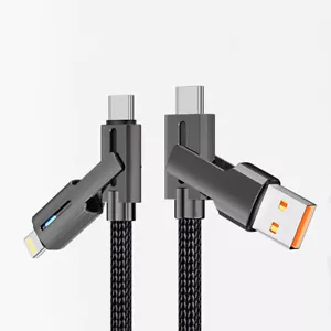 4in1 Multi USB C To iPhone Type C PD 60W Charging Cable Cord for iPhone Samsung - Picture 1 of 9