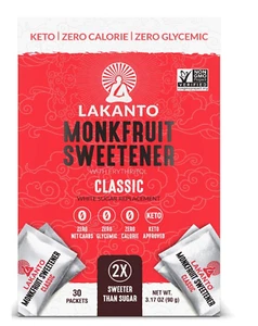 Classic Monk Fruit Sweetener with Erythritol Packets - White Sugar Replacement, - Picture 1 of 5