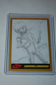 Compatible Atmosphere P-5 Gold Parallel-2017 Topps Mars Attacks The Revenge-1/2 - Picture 1 of 2