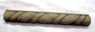 1 Trim Matte Border Tile Angora Canada Ceramic Clay Brown 7-7/8" X 1-1/8" Roped - Image 1 of 4