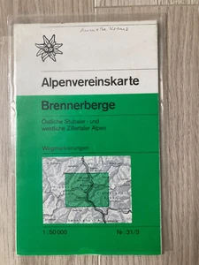 DAV Alpenvereinskarte Nr. 31/3 Brennerberge Weg Auflage 1994 - Bild 1 von 2
