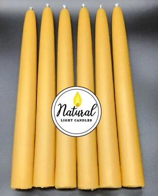 Pure Michigan 100% Beeswax taper candles 1.25" 7/8" 3/4" 5/8" 1/2" 3/8" CHURCH - Image 1 of 3