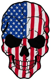Patch écusson skull tête de mort USA patche dorsal dos grande taille backpatche - Picture 1 of 2