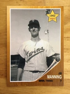 1962 Topps Jim Manning Rookie Custom Cards That Never Were Minnesota Twins - Picture 1 of 2