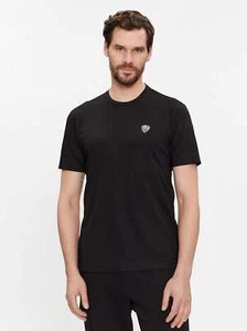 EA7 Mens Black Basic Crest T-Shirt - Picture 1 of 5