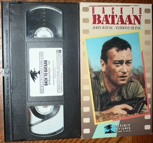 BACK TO BATAAN (vhs) John Wayne, Anthony Quinn. VG Cond. Rare. B&W. WWII. NR War - Picture 1 of 1