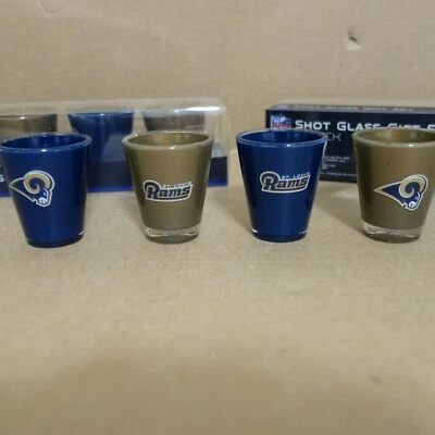 Las Angeles LA RAMS 2-4 paquetes (8 vasos) juego de regalo de vasos de chupito. 1 OZ. Acrílico.NUEVO Foto 1 de 4