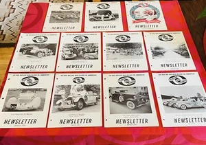 Lotto Vintage Auburn Cord Dusenberg Club 11 Newsletter Gennaio-Novembre/Dicembre 1961 - Foto 1 di 12