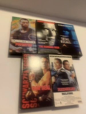 Schwarzenegger Vintage VHS Collection. 5 VHS Predator, Running Man, Etc. Tested - Image 1 of 4