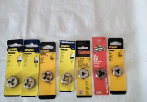 Irwin Hanson Vermont American Hex Die Tap Made in USA Mixed Lot Of 7 