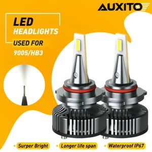 AUXITO 9005 LED Headlight Bulbs Conversion White High Beam Replace Halogen EAC - Picture 1 of 12