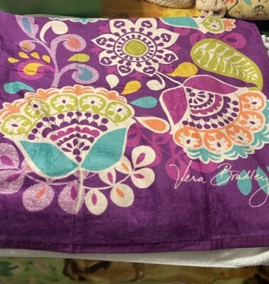 NWT Vera Bradley Plum Crazy Beach Towel NWT - Image 1 of 4