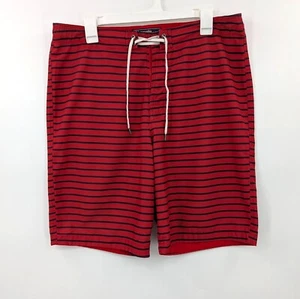 Abercrombie & Fitch Board Shorts Men Size 34 Striped Trunks Beach Sailor Retro - Picture 1 of 12