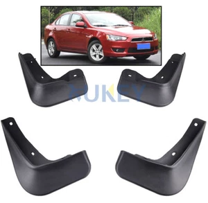 4x MUD FLAPS SPLASH GUARD MUDGUARD SET FIT FOR MITSUBISHI LANCER 2008-2013 SEDAN - Picture 1 of 9