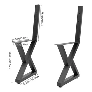 2 PIEZAS Patas de Banco, Triángulo Metal Patas de Banco, Patas de Banco con Soporte de Respaldo - Imagen 1 de 17