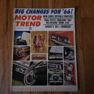 Motor Trend Magazine Oct 1965 Fairlane 390*Belvedere Hemi 426* '66 1/2 Charger - Picture 1 of 2