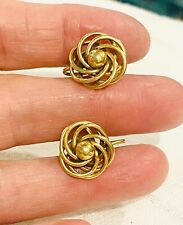 Berrie & Sons - Naomi 1950's 4.17 Gr 14 K Solid Gold Earrings Love Knots Nathan
