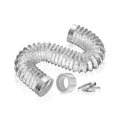 Manguera flexible de papel de aluminio aislada de 6 capas con conducto de secadora de 4"x3', a prueba de pinchazos Foto 1 de 4