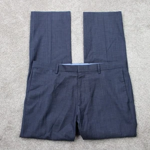 Pantalones Banana Republic Para Hombre 36x32 Azul Moderno Calce Ajustado 100% Lana Frente Plano Forrado - Imagen 1 de 13