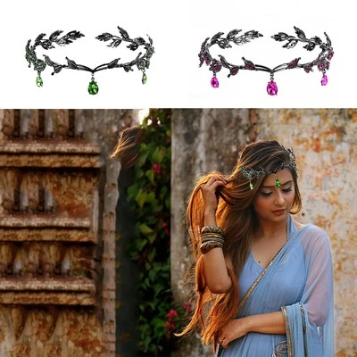 Braut Stirnband Mit Strasssteinen Und Blumenmuster Für Hochzeiten Und Abendmode - Bild 1 von 4