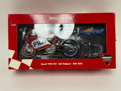 1/12 Minichamps Ducati 998 R F03 WSB 2003 Niel Hodgson Fila 122031300 ABG123 - Image 1 of 4