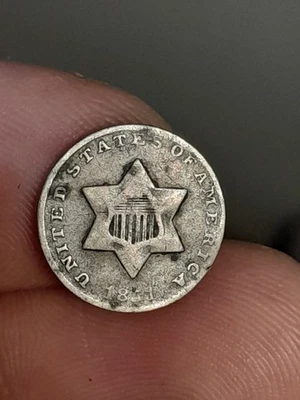 1851 3 Cent Trime #2 - Image 1 of 4