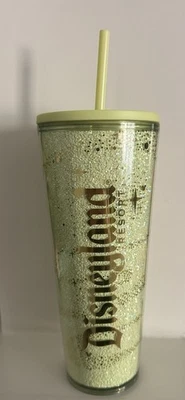NUEVO Vaso de taza fría Starbucks con logotipo de Disneyland - Tinker Bell verde, 24 oz ÚLTIMO 1 Foto 1 de 3