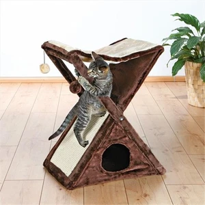 TRIXIE Pet Products 44770 Miguel Fold-and-Store Cat Tower- Beige - Brown - Picture 1 of 1