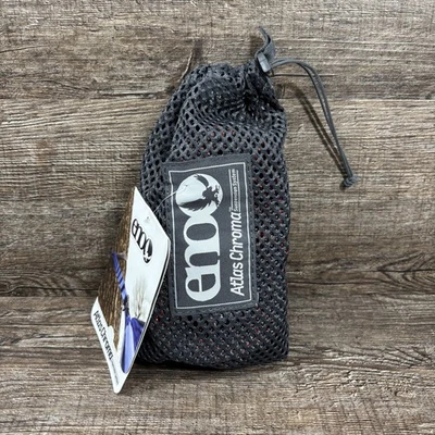 ENO Atlas Chroma Hammock Suspension System Straps Red Charcoal New W/ Bag - Image 1 of 4
