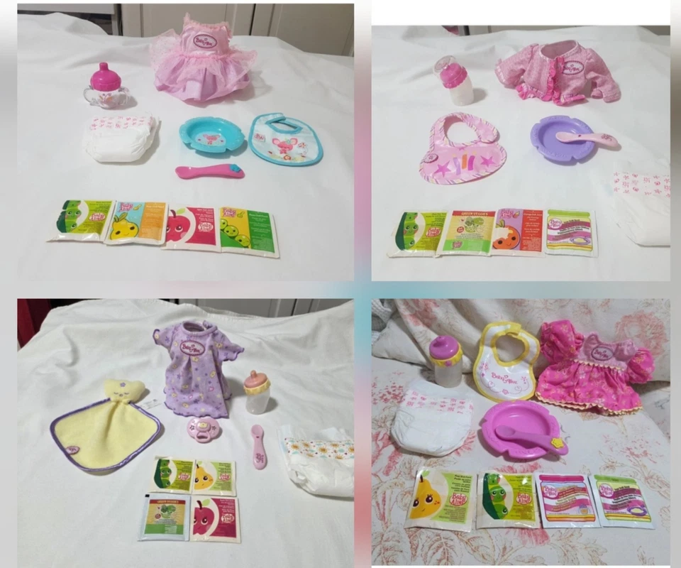 Baby Alive Soft Face 2006 2007 Magnetic Spoon Bottle Sweet Slumbers Pacifier Bib - Image 1 of 4