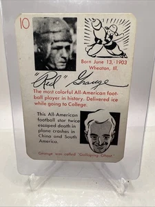 1945 Leister Red Grange Tom Harmon Autographs Game #10 Illinois - Picture 1 of 2