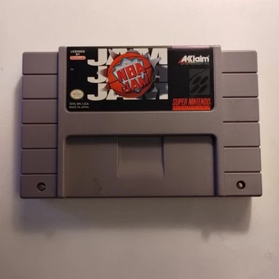 NBA Jam SNES Video Game Cartridge Works Vintage Super Nintendo Basketball  - Image 1 of 2