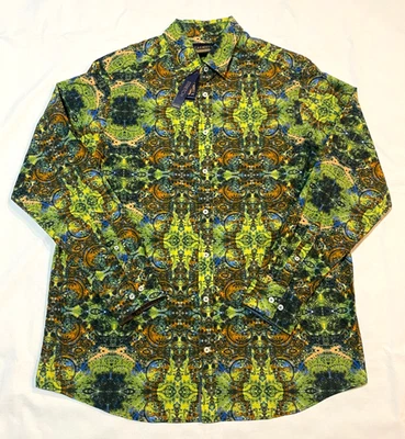 NWT-Daniel Cremieux Premium Denim Men's Stretch Cotton Shirt Multi Color-XLT - Image 1 of 4