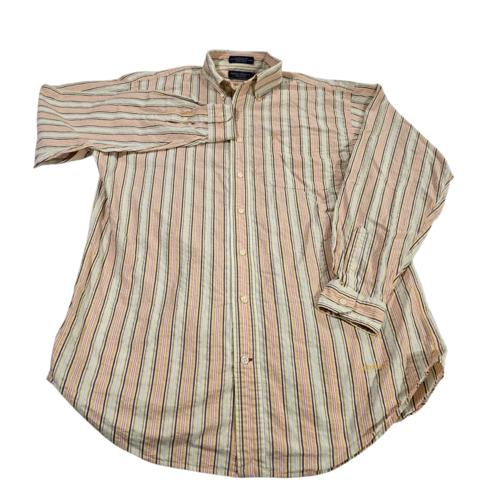 Daniel Cremieux Button Up Shirt Mens Multicolor M Striped Long Sleeve Italian - Image 1 of 4