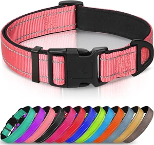 Reflective Dog Collar,Soft Neoprene Padded Breathable Nylon Pet Collar Adjustabl - Picture 1 of 12
