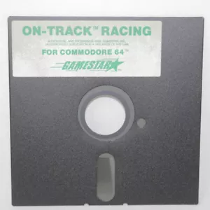 VTG On-Track Racing Commodore 64/Atari Computer 5 1/4" Floppy Disk Game 1985 - Picture 1 of 4