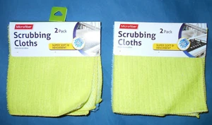 Jacent Two Packs Of 2 Each Scrubbing Cloths - Picture 1 of 1