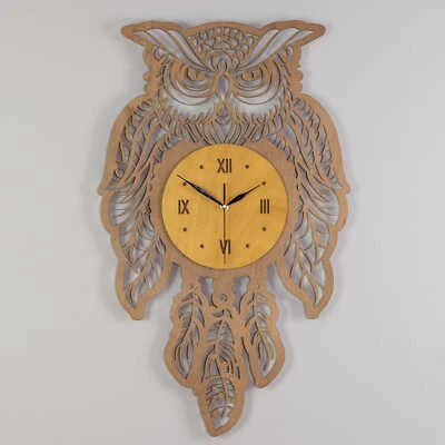 DÉCORATIF, HORLOGE MURALE AJOURÉE, CHOUETTE, ATTRAPE-RÊVE, DESIGN BOHO, TEINTE - Photo 1/4