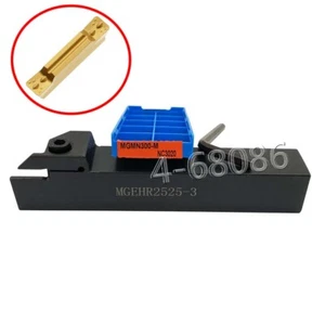 2 piezas MGMN300-M 3 mm inserto de carburo + MGEHR2525-3 25 mm soporte de herramienta de ranura de corte de torno - Imagen 1 de 9