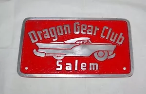 Car Club Plaque | *DRAGON GEAR CLUB* Hot Rod Plate Salem, Oregon - Picture 1 of 3