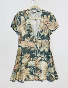 Show Me Your Mumu Robyn Babydoll Dress Womens Small Floral V Neck Button Up Boho - Picture 1 of 8