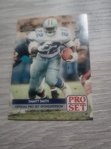 Emmitt Smith PRO002 NFL Pro Set 1992 July '92 National Convention Card Near MINT - Picture 1 of 2