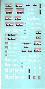 decalque decals decalcomanie divers dessin 1/43 marlboro rouge fluo - Imagen 1 de 1