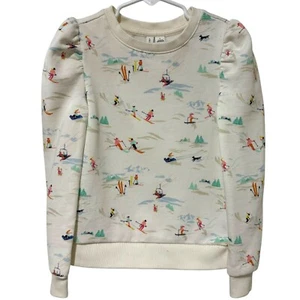 Janie and Jack | Sweatshirt Ski Day Long Sleeve Pullover Crew Neck- Size 6 - Picture 1 of 7