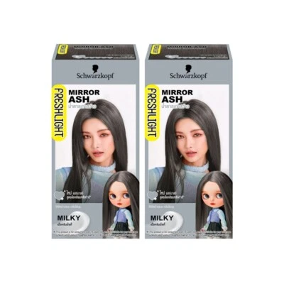 2x SCHWARZKOPF FreshLight Milky Mirror Ash Hair Dye Color Foam Professional Foto 1 de 4