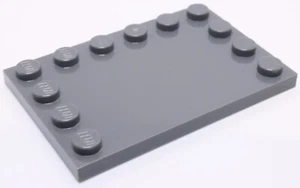 Lego 2x Azulejos gris azulado oscuro modificado 4 x 6 pernos en los bordes - Imagen 1 de 1