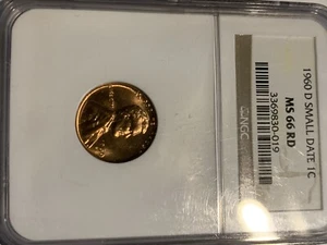 1960 P & D Lot 3 Coins Lincoln Cent Small Date NGC MS66RD Looks PL 2-P And 1-D - Picture 1 of 11