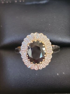 Genuine 9ct Gold Sapphire And Diamond Ring - Picture 1 of 9
